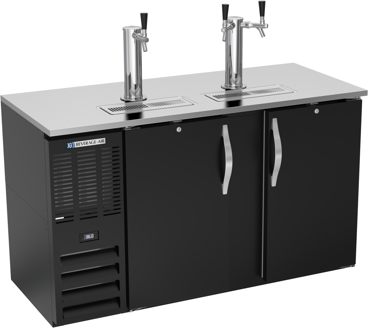 DDN58HC-B | 58" Narrow Depth Direct Draw Dispenser in Black