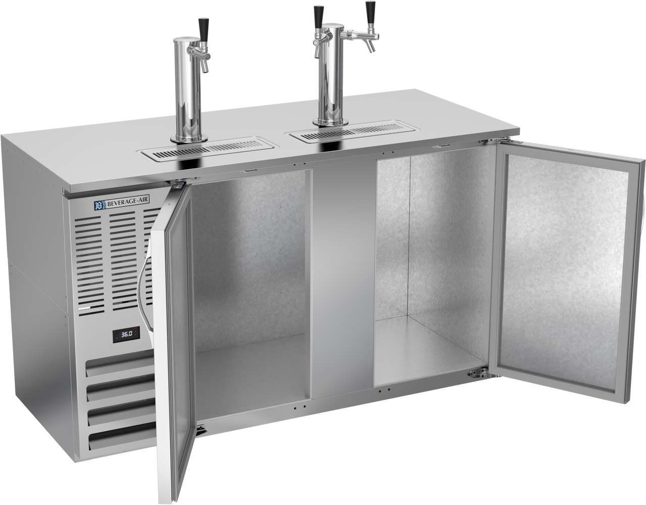 DDN58HC-S | 58" Narrow Depth Direct Draw Dispenser in Stainless Steel