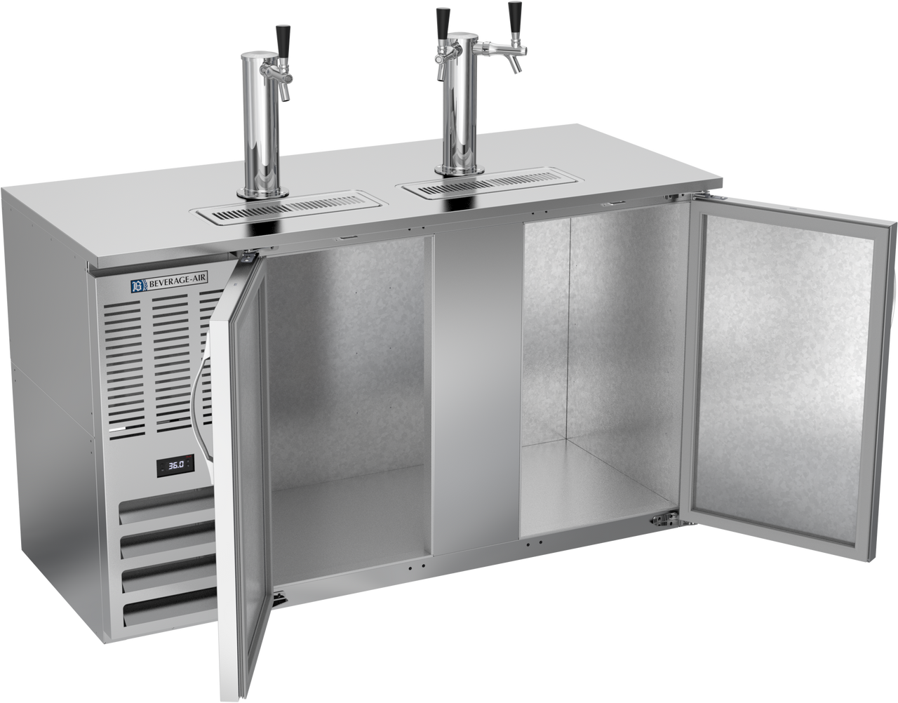 DDN58HC-S | 58" Narrow Depth Direct Draw Dispenser in Stainless Steel