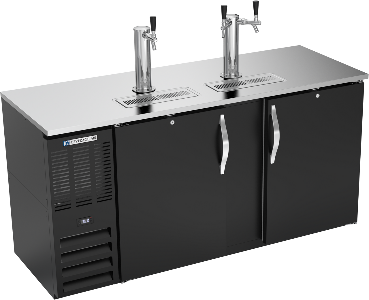 DDN68HC-B | 68" Narrow Depth Direct Draw Dispenser in Black