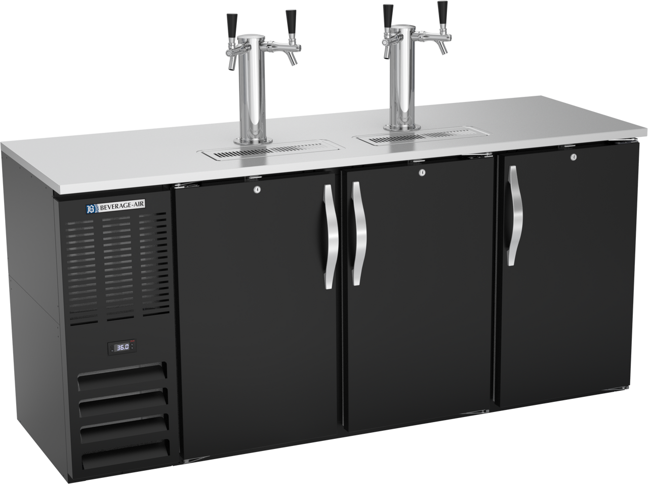 DDN72HC-B | 72" Narrow Depth Direct Draw Dispenser in Black