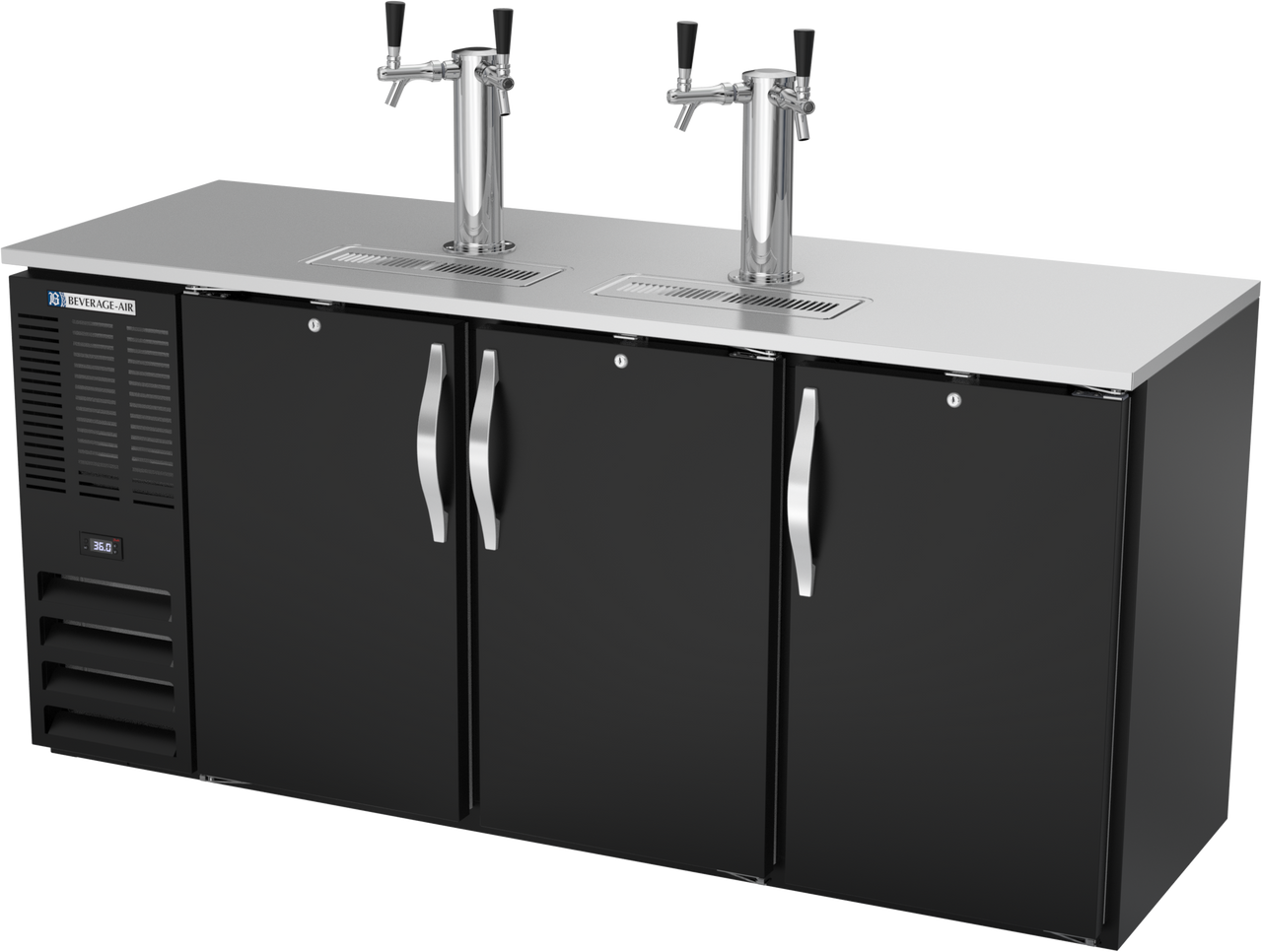 DDN72HC-B | 72" Narrow Depth Direct Draw Dispenser in Black