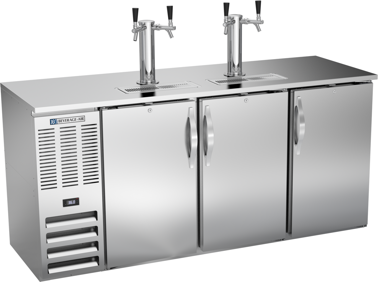 DDN72HC-S | 72" Narrow Depth Direct Draw Dispenser in Stainless Steel