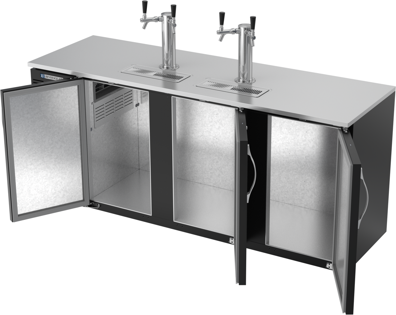 DDN78HC-B | 78" Narrow Depth Direct Draw Dispenser in Black