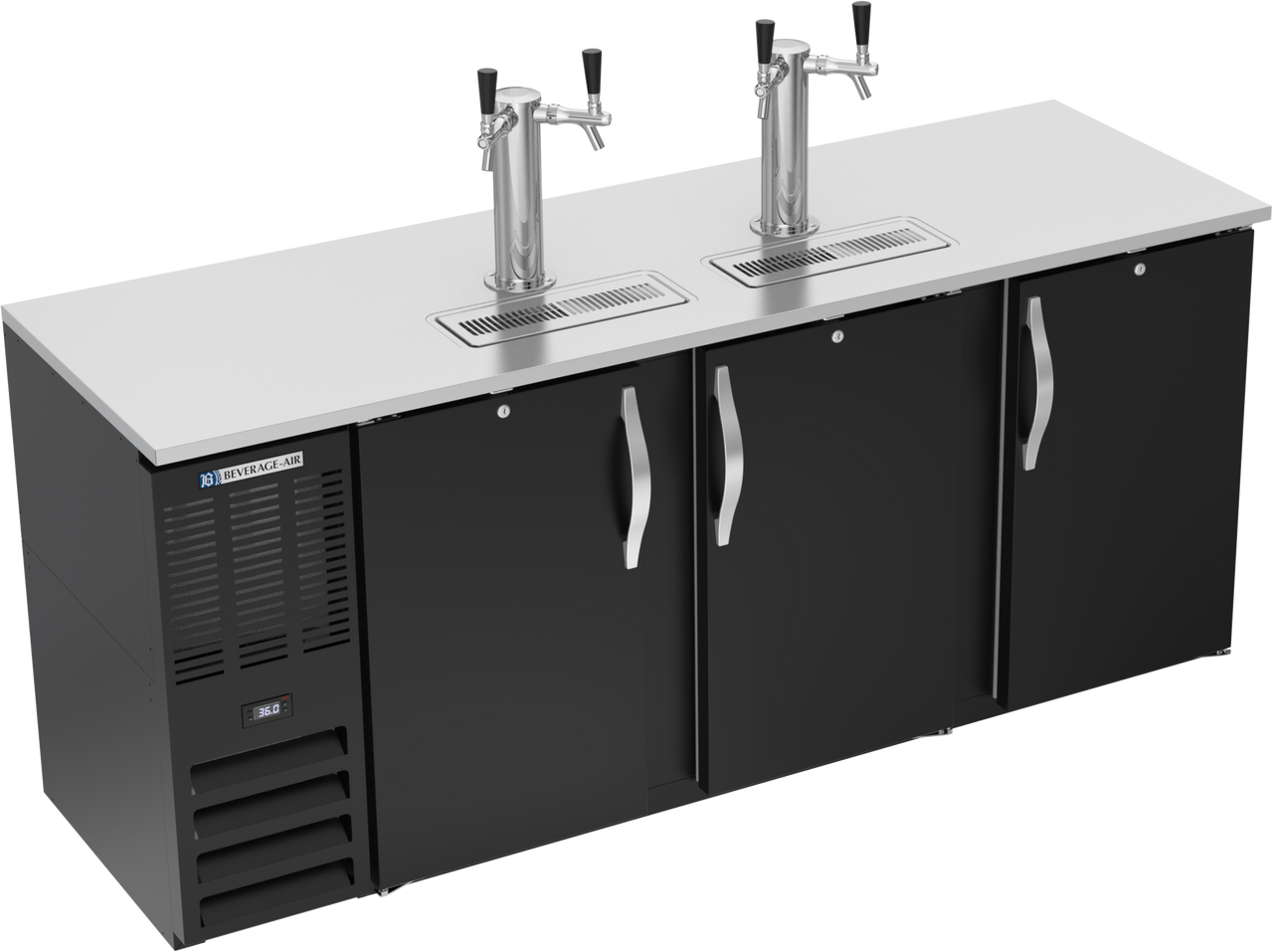 DDN78HC-B | 78" Narrow Depth Direct Draw Dispenser in Black