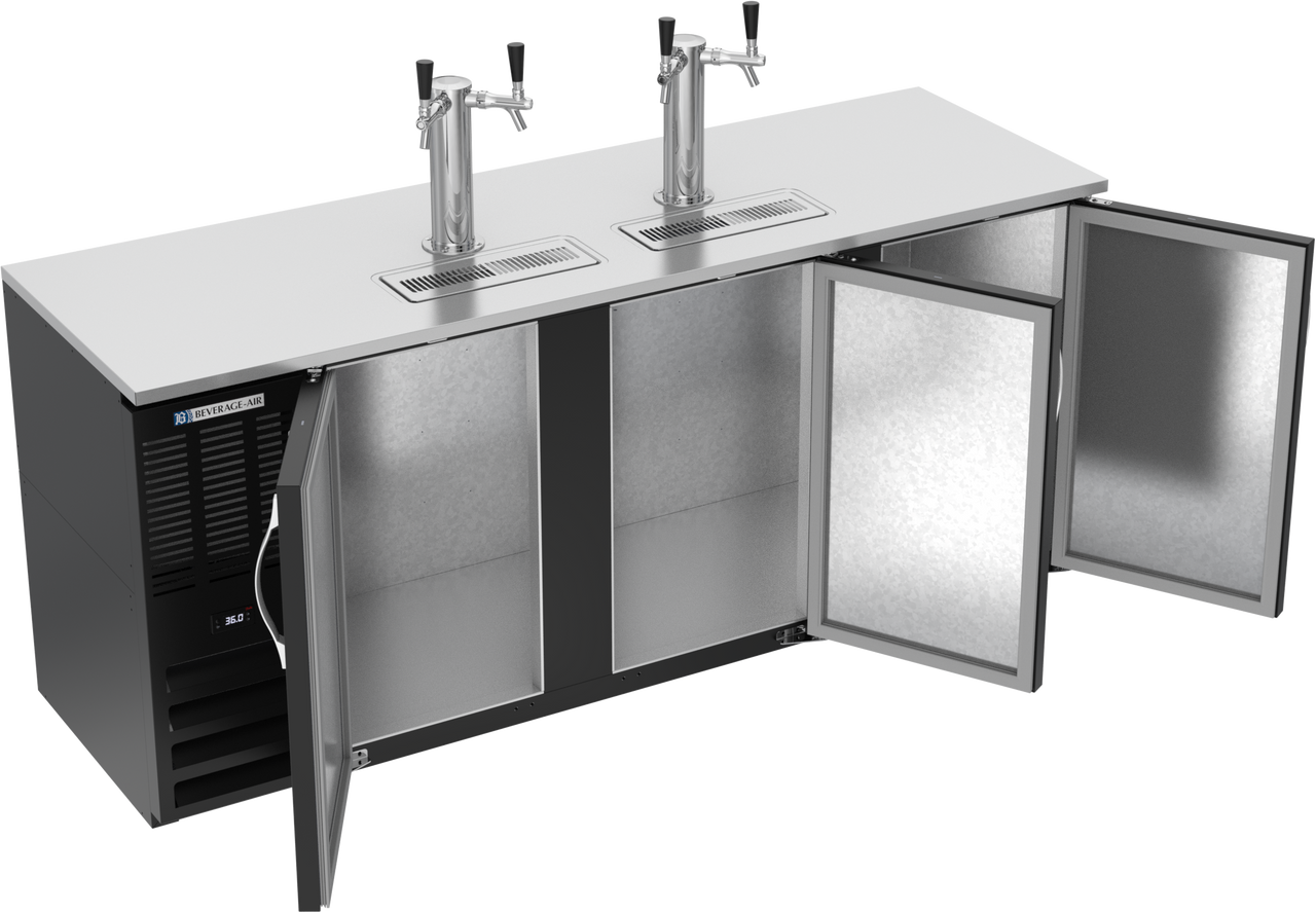 DDN78HC-B | 78" Narrow Depth Direct Draw Dispenser in Black