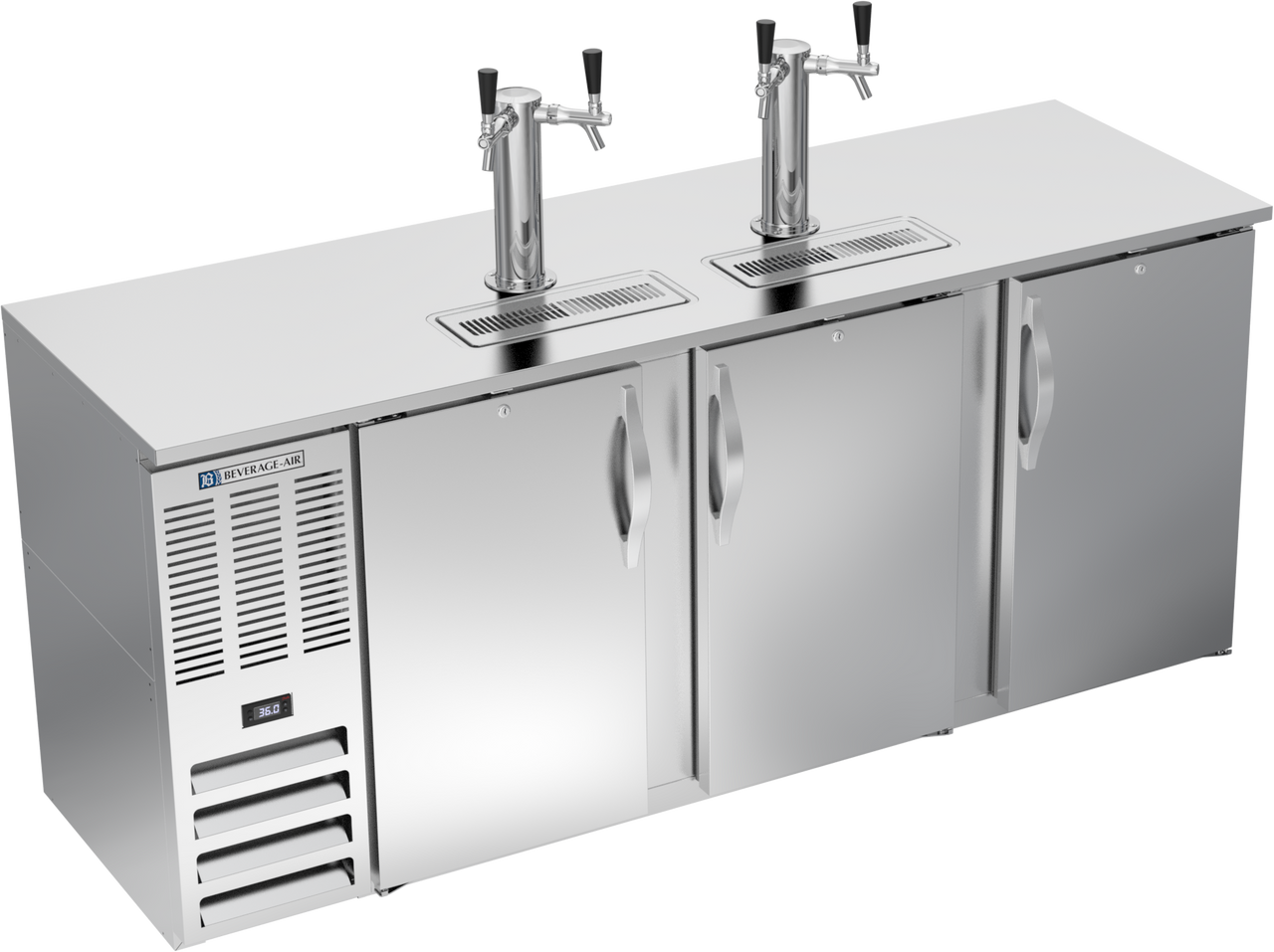 DDN78HC-S | 78" Narrow Depth Direct Draw Dispenser in Stainless Steel