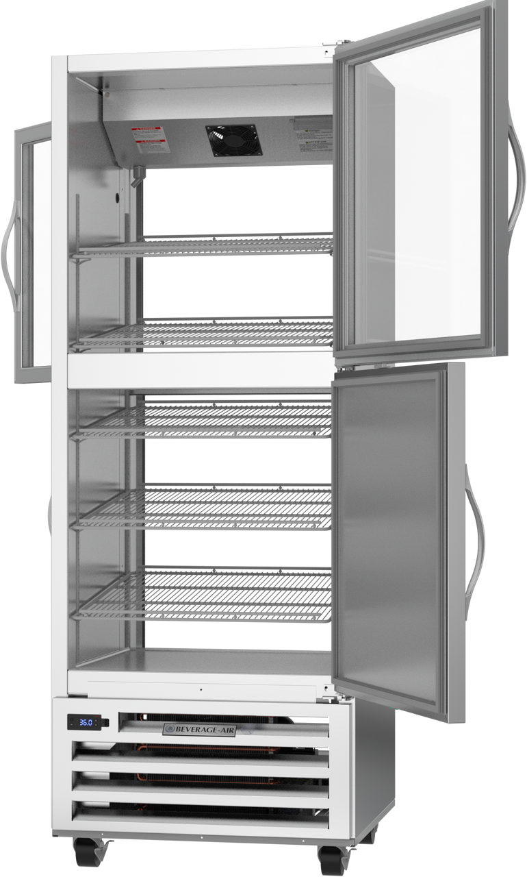 RID18HC-HGS | RI Series Half Glass Half Solid Pass-Thru Refrigerator