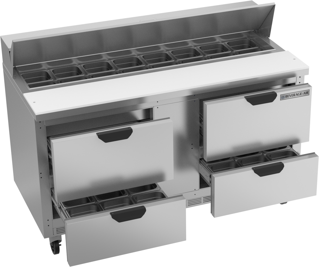 SPED60HC-16-4 | 60" Sandwich Prep Table Four Drawers Standard Top
