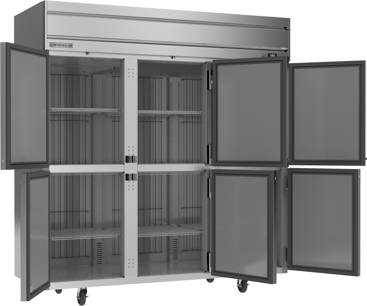 HF3HC-1HS | Horizon Top Mount Half Solid Triple Door Reach-In Freezer