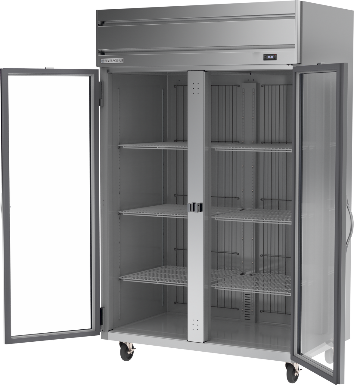 HR2HC-1G | Horizon Top Mount Glass Double Door Reach-In Refrigerator