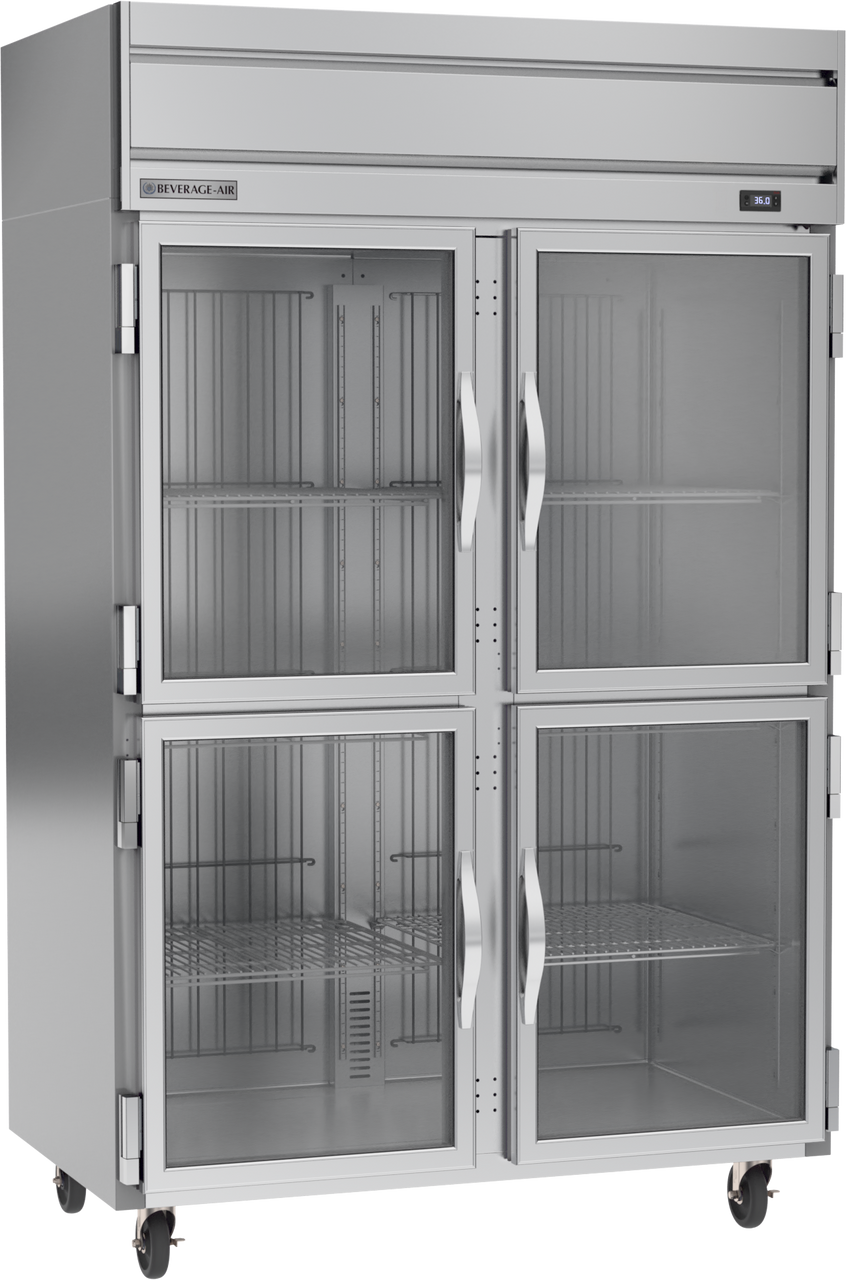 HRS2HC-1HG | Horizon Top Mount Half Glass Double Door Reach-In Refrigerator