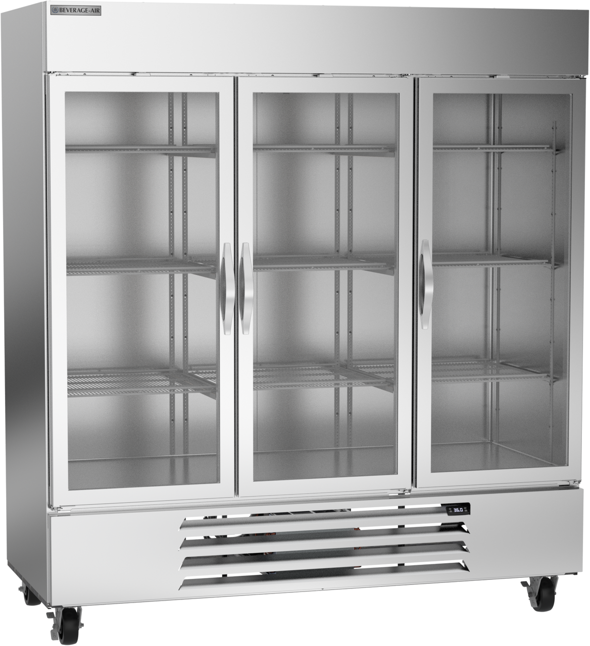 HBR72HC-1-G | Horizon Bottom Mount Glass Door Reach-In Refrigerator