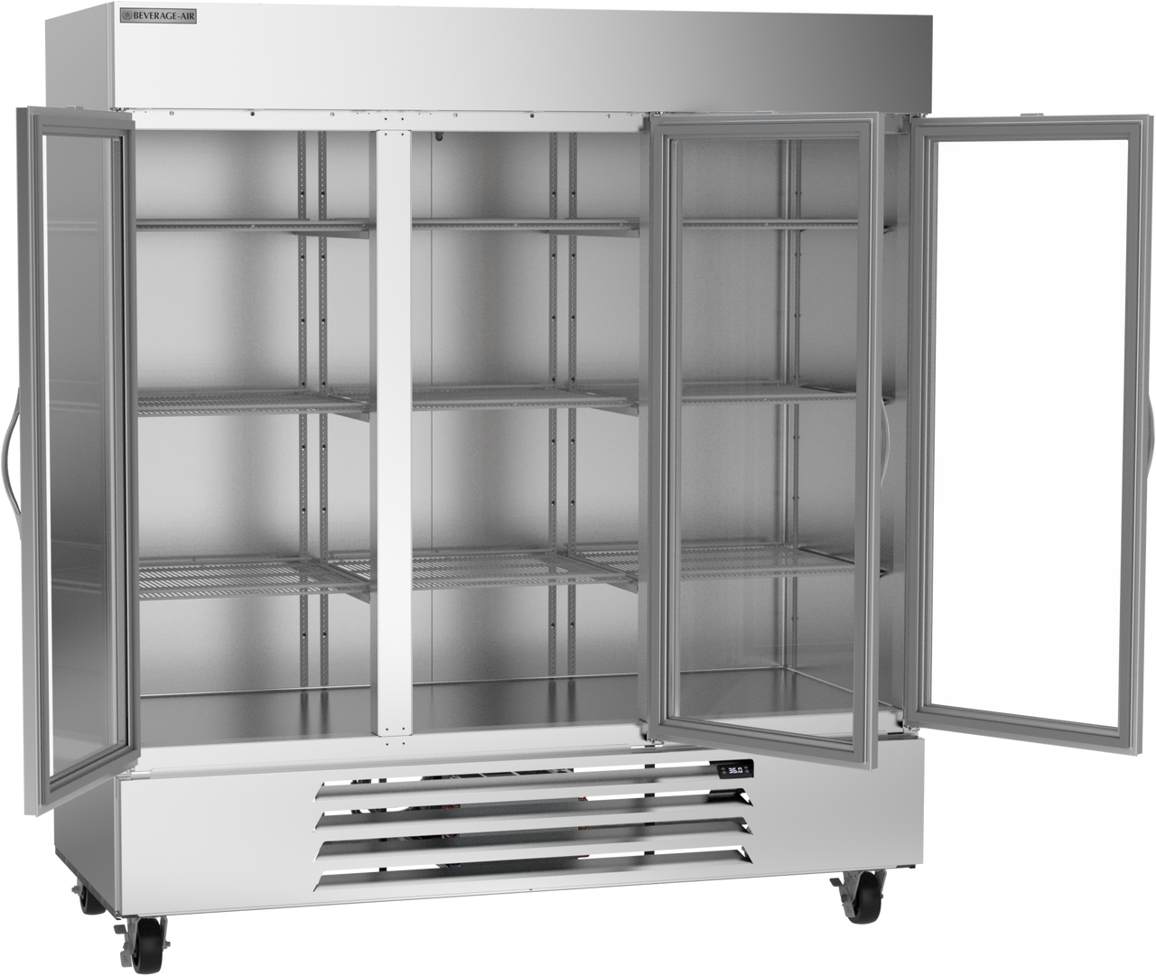 HBR72HC-1-G | Horizon Bottom Mount Glass Door Reach-In Refrigerator