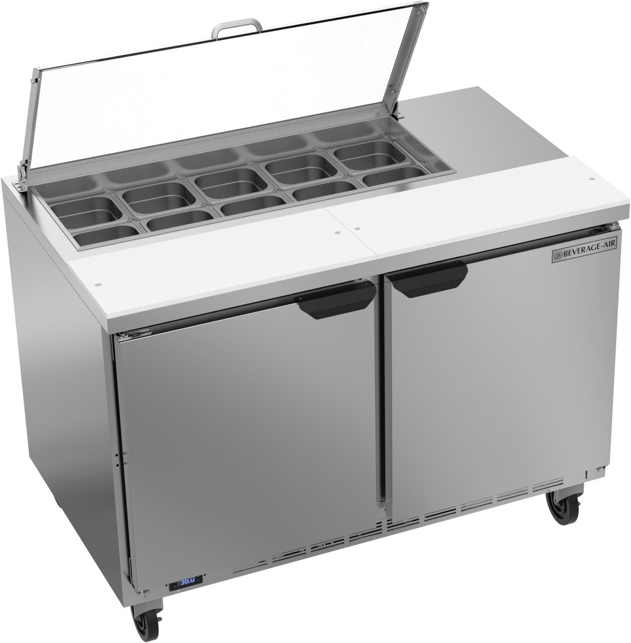 SPE48HC-10-CL | 48" Sandwich Prep Table Two Door with Clear Lid