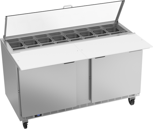 SPE60HC-16-CL | 60" Sandwich Prep Table Two Door with Clear Lid