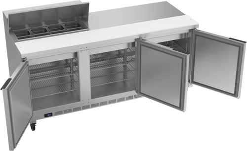 SPE72HC-08 | 72" Sandwich Prep Table Three Door Standard Top