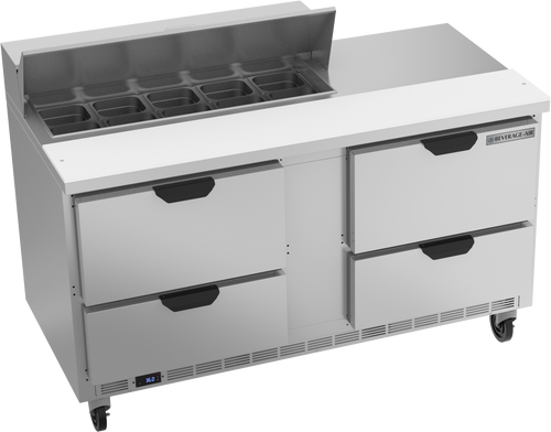 SPED60HC-10-4 | 60" Sandwich Prep Table Four Drawers Standard Top