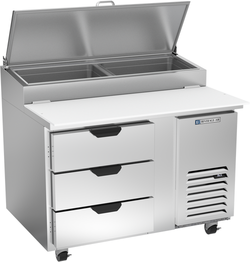 DPD46HC-3 | 46" Three Drawer Pizza Prep Table