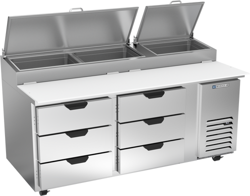 DPD72HC-6 | 72" Six Drawer Pizza Prep Table
