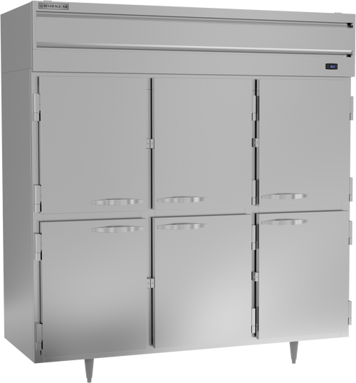 PR3HC-1AHS | P Series Half Solid Door Reach-In Refrigerator