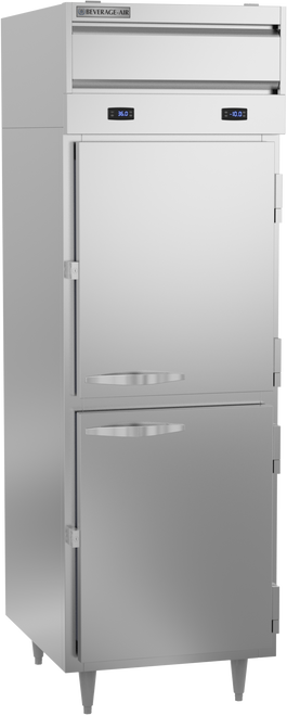 PRF12-12HC-1HS | P Series Half Solid Door Dual-Temps Reach-In Refrigerator/Freezer