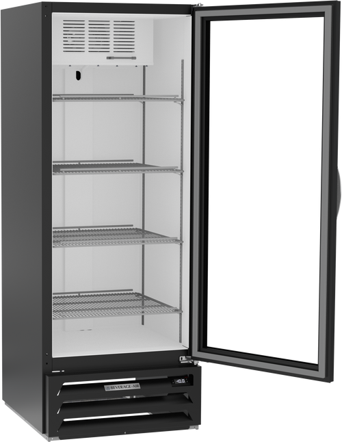 MMF12HC-1-B | MarketMax Glass Door Merchandiser Freezer in Black