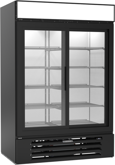 MMR45HC-1-B | MarketMax Glass Door Merchandiser Refrigerator in Black