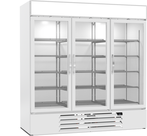 MMR72HC-1-W | MarketMax Glass Door Merchandiser Refrigerator in White