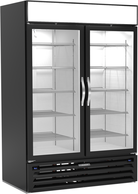 MMRR49HC-1-A-BW-WINE | MarketMax Dual-Temp Wine Refrigerator in Black