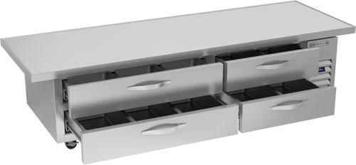 WTFCS84HC-96 | 84" Four Drawer Chef Base Freezer