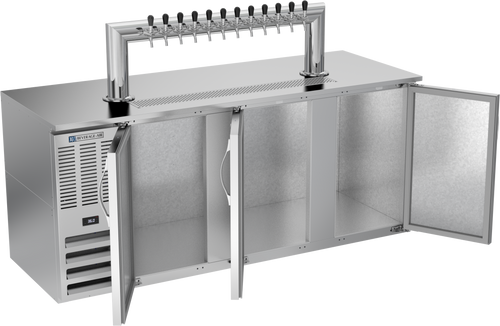 DD78HC-S-12T | 78" Twelve Tap Direct Draw Dispenser in Stainless Steel