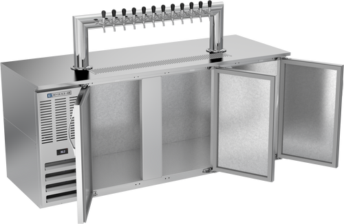 DD78HC-S-12T | 78" Twelve Tap Direct Draw Dispenser in Stainless Steel