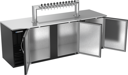 DD94HC-B-12T | 94" Twelve Tap Direct Draw Dispenser in Black