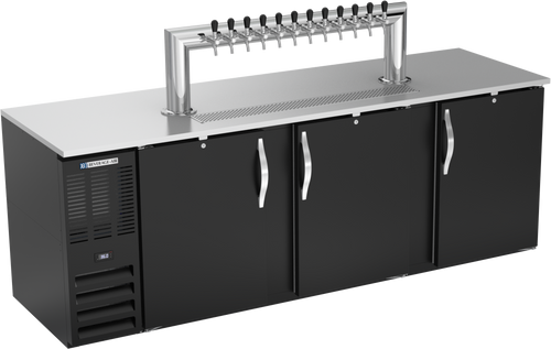 DD94HC-B-12T | 94" Twelve Tap Direct Draw Dispenser in Black
