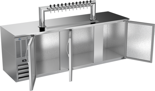 DD94HC-S-12T | 94" Twelve Tap Direct Draw Dispenser in Stainless Steel