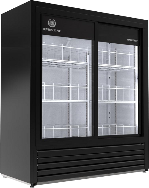 MT41-54-1-SDB | Marketeer Sliding Glass Door Merchandiser in Black