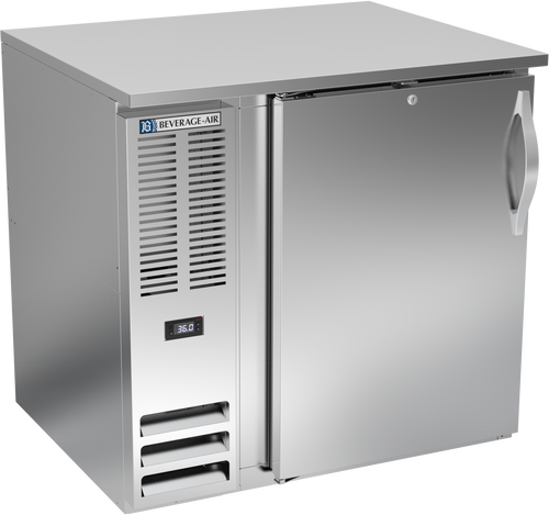 BB36HC-F-S | 36" Solid Door Food Rated Back Bar in Stainless Steel