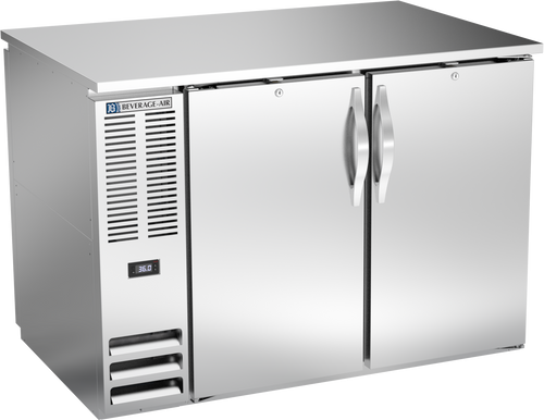 BB48HC-PT-S | 48" Solid Doors Pass-thru Back Bar in Stainless Steel