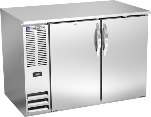 BB48HC-S | 48" Solid Doors Back Bar in Stainless Steel
