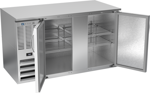 BB58HC-S | 58" Solid Doors Back Bar in Stainless Steel