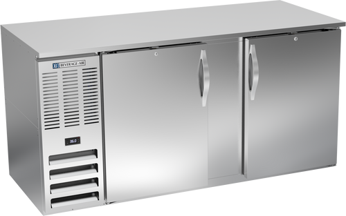 BB68HC-F-S | 68" Solid Doors Food Rated Back Bar in Stainless Steel