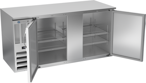 BB68HC-F-S | 68" Solid Doors Food Rated Back Bar in Stainless Steel