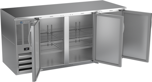 BB72HC-F-S | 72" Solid Doors Food Rated Back Bar in Stainless Steel