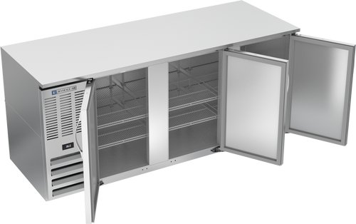 BB78HC-F-S | 78" Solid Doors Food Rated Back Bar in Stainless Steel
