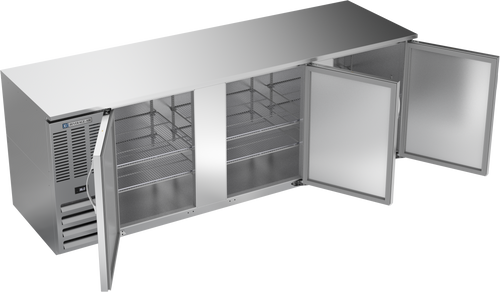 BB94HC-F-S | 94" Solid Doors Food Rated Back Bar in Stainless Steel