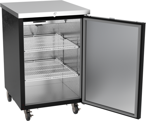 BB24HC-1-B | 24" Solid Door Back Bar in Black