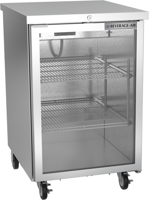 BB24HC-1-G-S | 24" Glass Door Back Bar in Stainless Steel