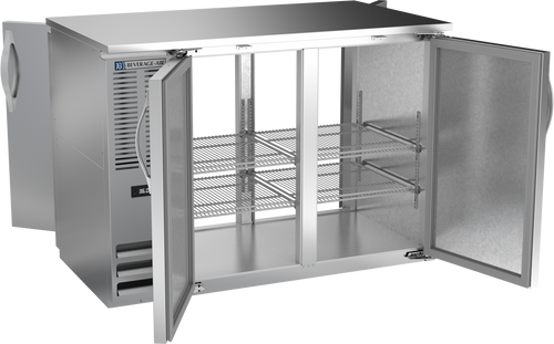 BBN48HC-PT-S | 48" Narrow Depth Solid Doors Pass-thru Back Bar in Stainless Steel