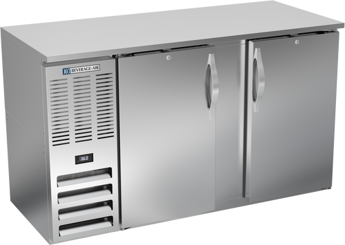 BBN58HC-S | 58" Narrow Depth Solid Doors Back Bar in Stainless Steel BBN58HC-S | 58" Narrow Depth Solid Doors Back Bar in Stainless Steel
